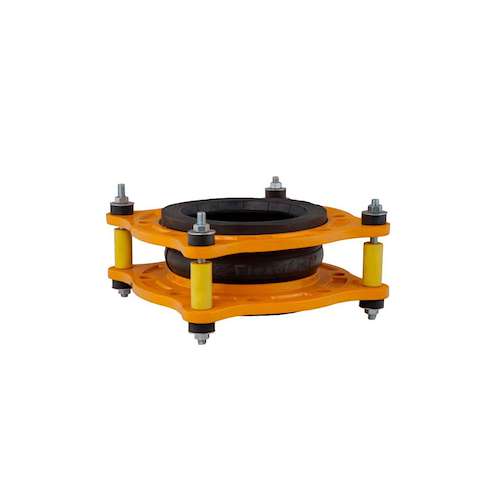 لرزه گیر لاستیکی فلنج دار مهاردار ارتعاشات